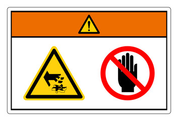 Warning Cutting Hand Hazard Do Not Touch Symbol Sign, Vector Illustration, Isolate On White Background Label. EPS10