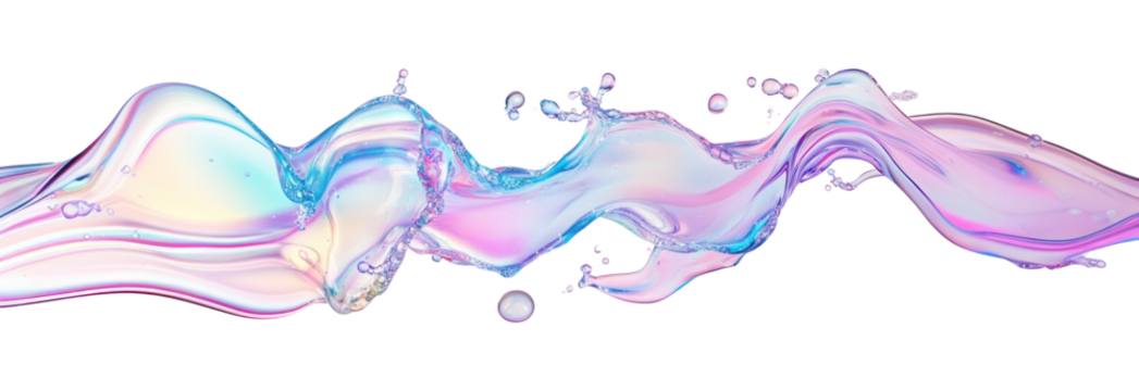 Clear gel splash border background bubble colors.