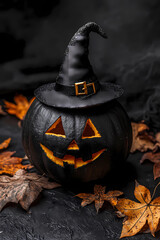 Photo of a child with face painting in the style of Day of the Dead, wearing colorful flowers on her head and looking at the camera, isolated on a yellow background with copy space area.