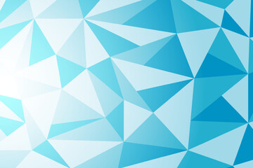 Blue Geometric Polygon Pattern Background. Technology Banner Wallpaper. Abstract Business Backdrop. Vector Illustration