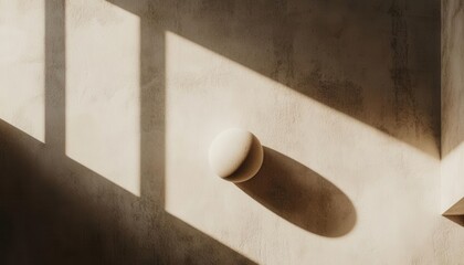 Stable object contrasting with a dynamic background in a clean, minimalist scene overhead shot soft lighting