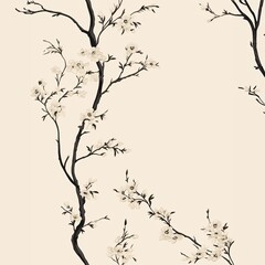 Fototapeta premium A Wallpaper With Flowers On It, a high resolution AI illustration