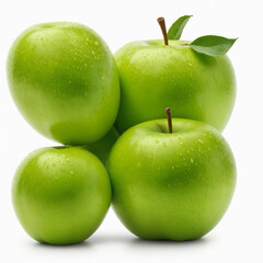 Green apple, isolated on natural background