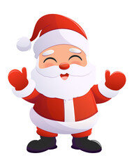 Merry Christmas and happy new year  Santa Claus. Holiday cartoon characters.