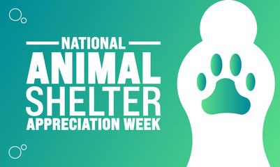 November is  National Animal Control Officer Appreciation Week background template. Holiday concept. suitable for placard, background,Greeting Card, Poster design template with text inscription, stand