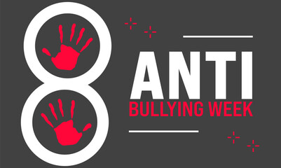 November is Anti-Bullying Week. Holiday concept. suitable for placard, background,Greeting Card, Poster design template with text inscription, standard Social Media Post.