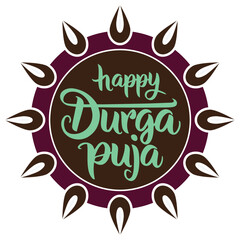 Happy Durga Puja Typography for T-shirt