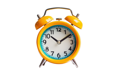 Retro alarm clock on white background,png