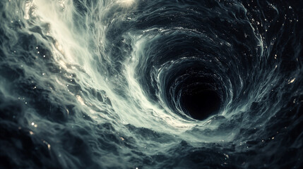 A Close Up View of a White and Orange Gaseous Galaxy in Space. Generative AI