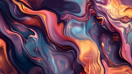 Obraz premium Vibrant Abstract Liquid Waves Texture Design. Abstract liquid texture background. Abstract background with waves.