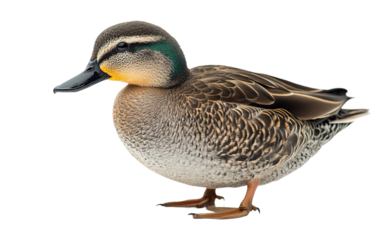 Gadwall bird on white background,png