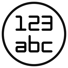 Editable data format alphabet number vector icon. Part of a big icon set family. Perfect for web and app interfaces, presentations, infographics, etc