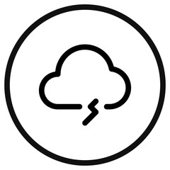 Editable thundercloud vector icon. Part of a big icon set family. Perfect for web and app interfaces, presentations, infographics, etc
