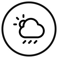 Editable sunshower vector icon. Part of a big icon set family. Perfect for web and app interfaces, presentations, infographics, etc