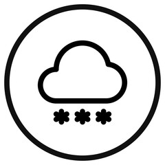 Editable snowfall vector icon. Part of a big icon set family. Perfect for web and app interfaces, presentations, infographics, etc