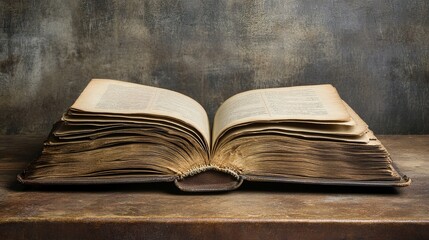 An open book resting on a table, its pages gently turning, inviting readers to explore the world of knowledge and imagination within its text.