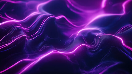 a large, dark purple neon wave background