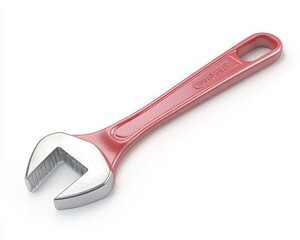 Obraz premium A red and silver wrench with a red handle