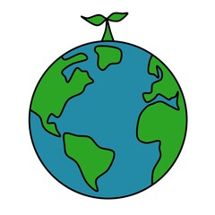 green planet earth illustration