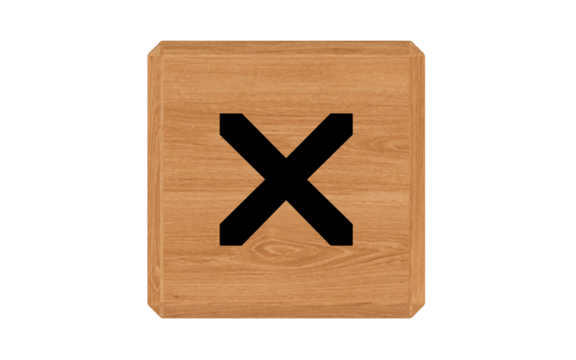 Sign cross wood render