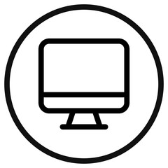 Editable vector blank desktop computer screen icon. Part of a big icon set family. Perfect for web and app interfaces, presentations, infographics, etc
