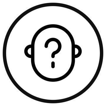 Editable vector unknown anonymous person head icon. Part of a big icon set family. Perfect for web and app interfaces, presentations, infographics, etc
