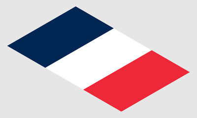 The national flag of France. An illustration of the France flag symbol.