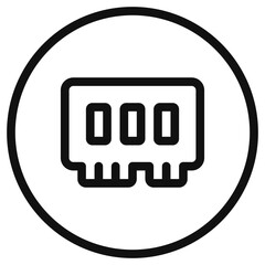 Editable vector memory ram icon. Part of a big icon set family. Perfect for web and app interfaces, presentations, infographics, etc