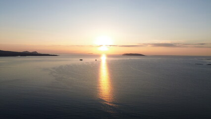 Drone view of Fukue, Goto, Nagasaki, Japan