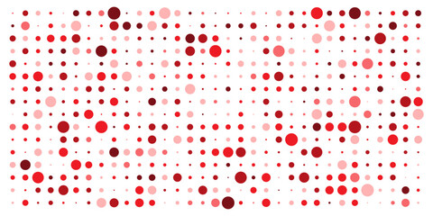 Half tone polka dot colorful background. Abstract red pink cover design.