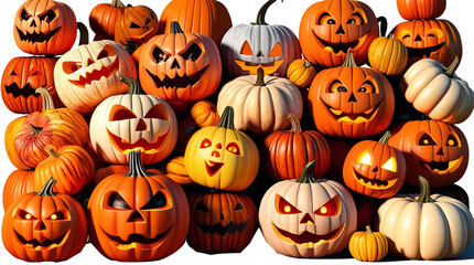 Halloween pumpkins, Set of Halloween pumpkins. Halloween pumpkins, Halloween pumpkins png
