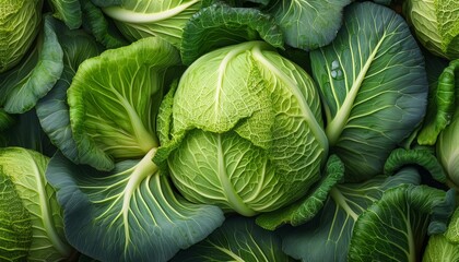 Fototapeta premium cabbage repeated pattern