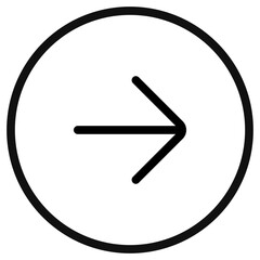 Vector single arrow chevron right icon. Black, white background. Perfect for app and web interfaces, infographics, presentations, marketing, etc.