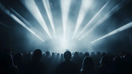 Pulsating Underground Techno Flyer with Stroboscopic Lights and Rhythmic Atmosphere