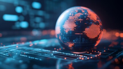 AI-driven environmental research, virtual earth models, holographic data visualization