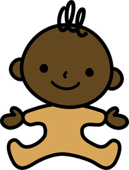 African American Stick Figure Cartoon SVG