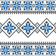 African ethnic tribal fabric patterns featuring a blend of geometric designs and floral in striking blue tones. ethnic for their ethnic and classic, reflecting the traditional ways of the tribes. 