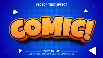3d comic editable text effect