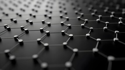Obraz premium Minimalist Graphene Hexagon for Educational and Scientific Content