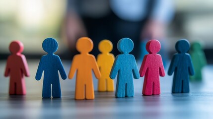 Recruitment strategy portrait, focusing on team collaboration to optimize hiring and talent acquisition.