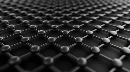 Fototapeta premium Detailed Graphene Molecular Structure Honeycomb Pattern