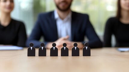 Talent recruitment close-up, a recruiter assessing the skills of high-potential candidates during an interview.