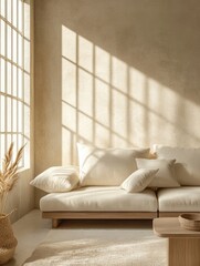 Sunlit Living Room with Modern Furniture