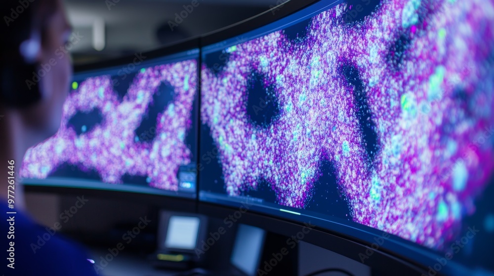 Poster enhancing neuroplasticity with brain games on a curved monitor for cognitive development and focus i