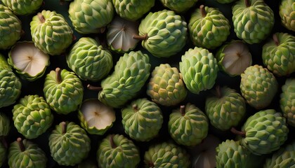 Fototapeta premium custard apple repeated pattern