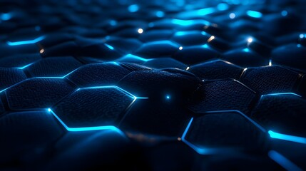 Captivating Graphene Nanomaterial Abstraction with Glowing Hexagonal Patterns