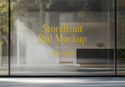 Close View Big Window Mockup