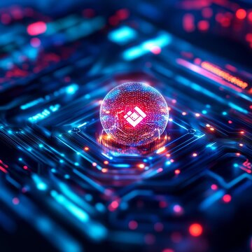 Quantum AI integration, digital qubits, holographic connections, futuristic environment