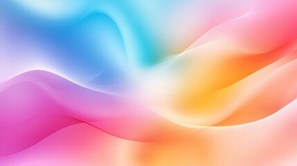 Obraz premium Abstract vibrant gradient mesh background with flowing blend of bright colors including blue, pink, and orange creating a dynamic and modern artistic feel.