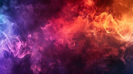 Abstract Smoke: A mysterious abstract background with wisps of colorful smoke swirling and blending. 
